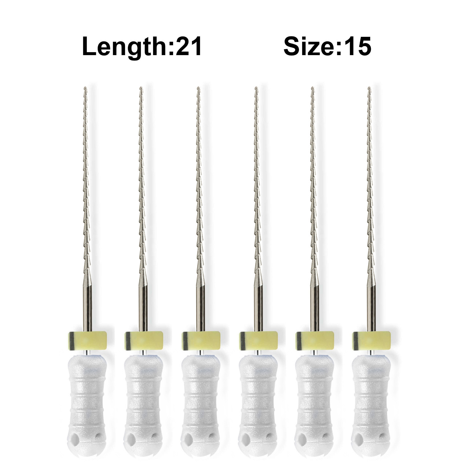 Sky Choice Hedstrom Files – 21 mm Length, Size 15 White w/Rubber Stopper 6/Pkg