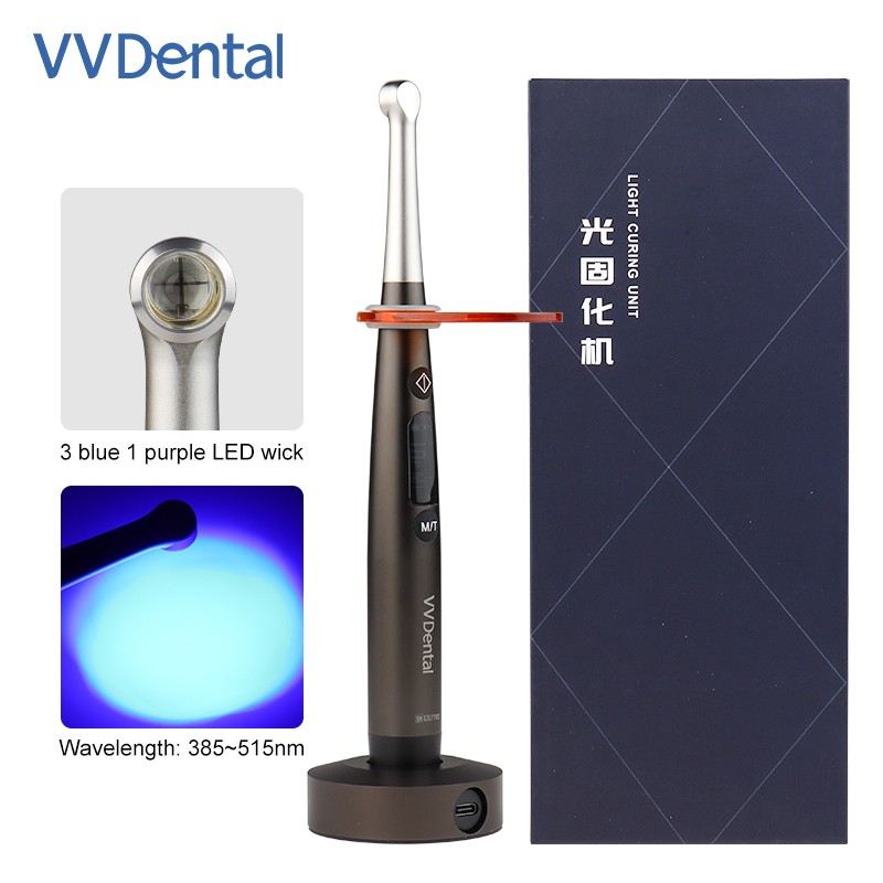 1 Second Dental Cordless Wireless LED Resin Cure Curing Light Lamp Tool 3100mw