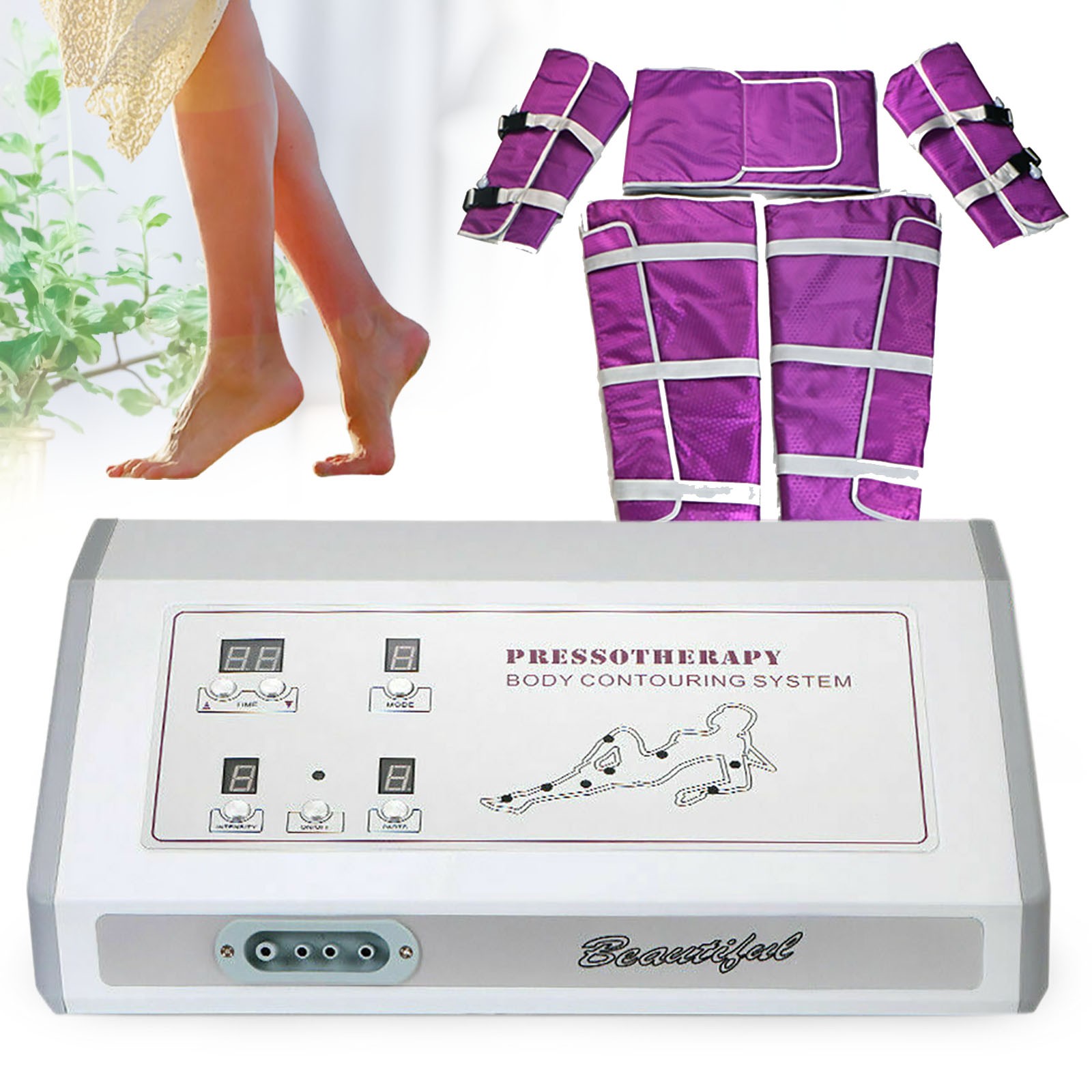 Air Pressure Massage Machine 7 Levels 6 Modes Body Slimming Suit for Home Beauty