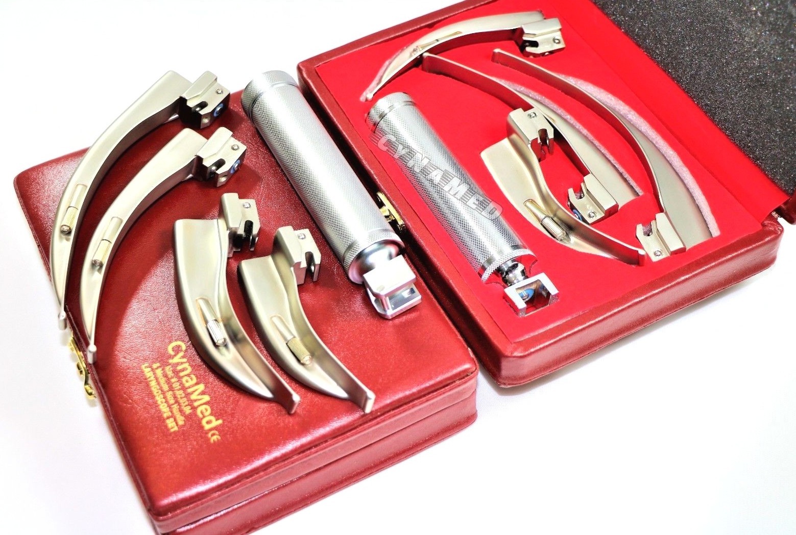4 BLADES AND ONE HANDLE LARYNGOSCOPE MACINTOSH INTUBATION EMT ANESTHESIA SET