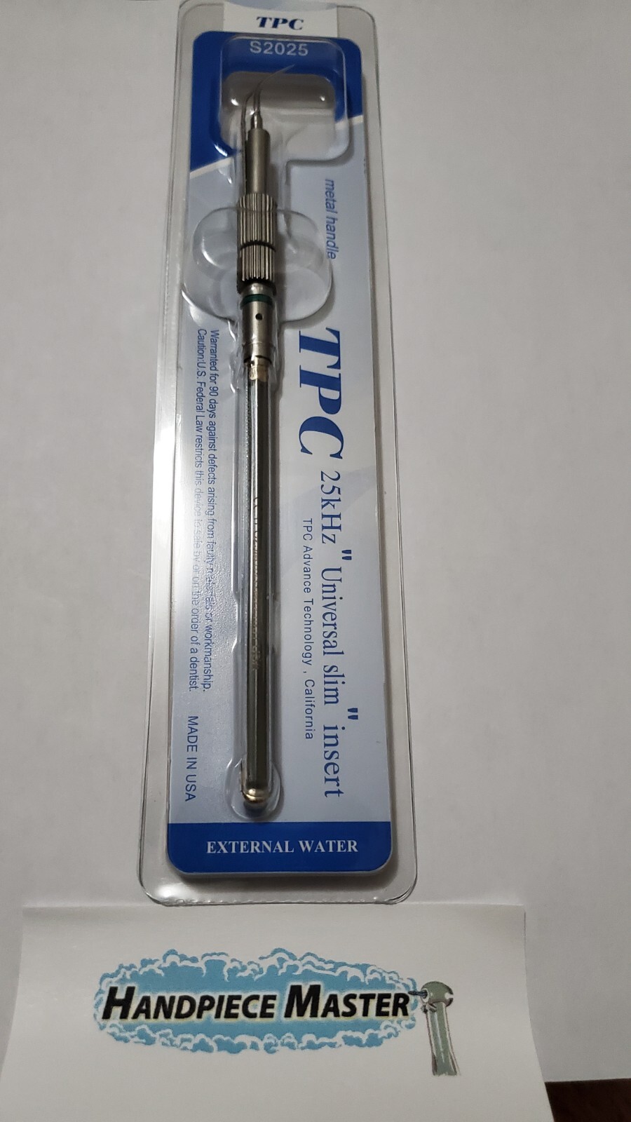 SLIM Dental Ultra sonic Scaler, Cavitron Insert 25K Hz Metal 3 Month Warranty