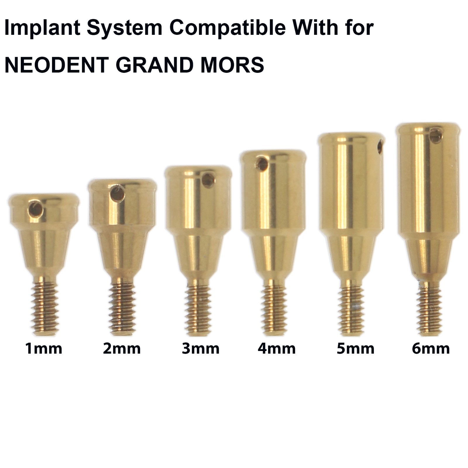 For NEODENT GRAND MORSE Locator Abutments 1-6mm GH & Overdenture Male Cap Kit