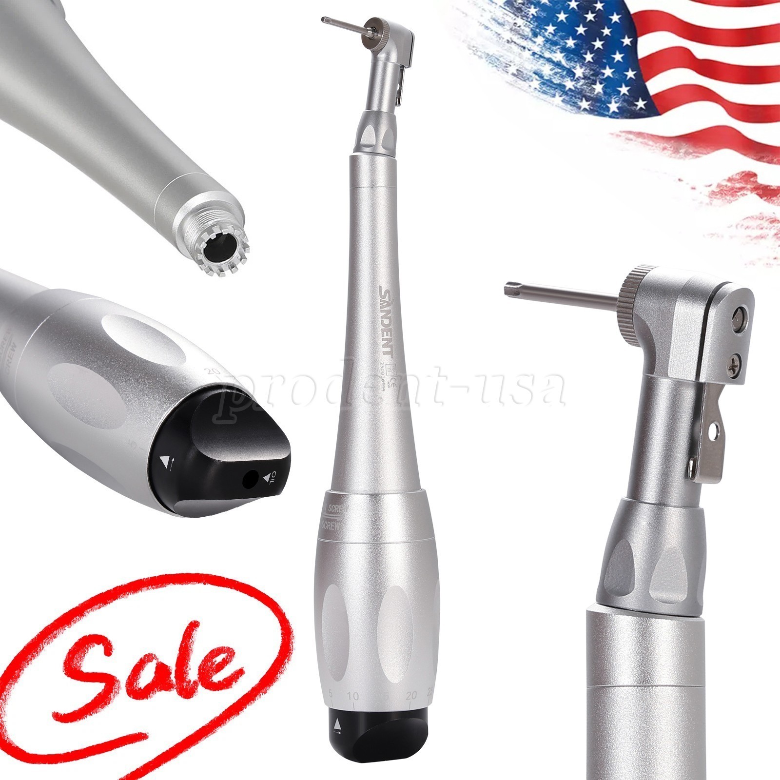 Dental Universal Implant Kit Torque Wrench Contra Angle Handpiece & 16 Drivers