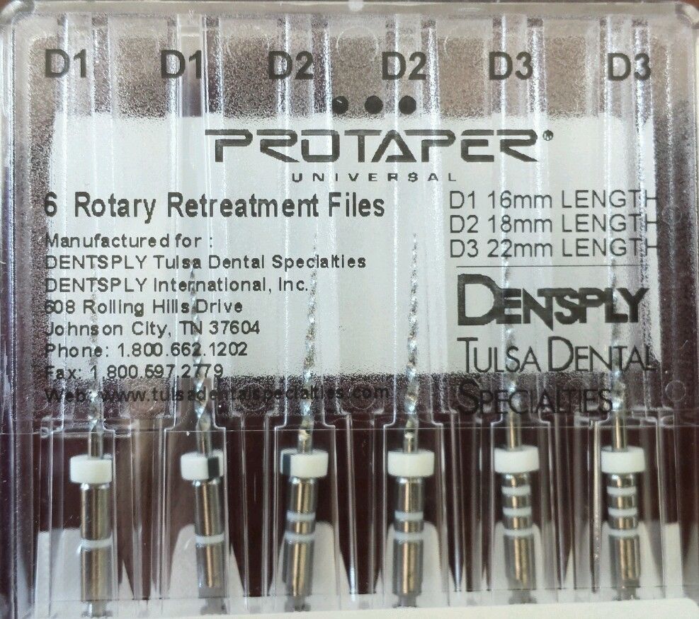 Dental Dentsply ProTaper Universal Rotary Retreatment Files Assorted Pack D1-D3