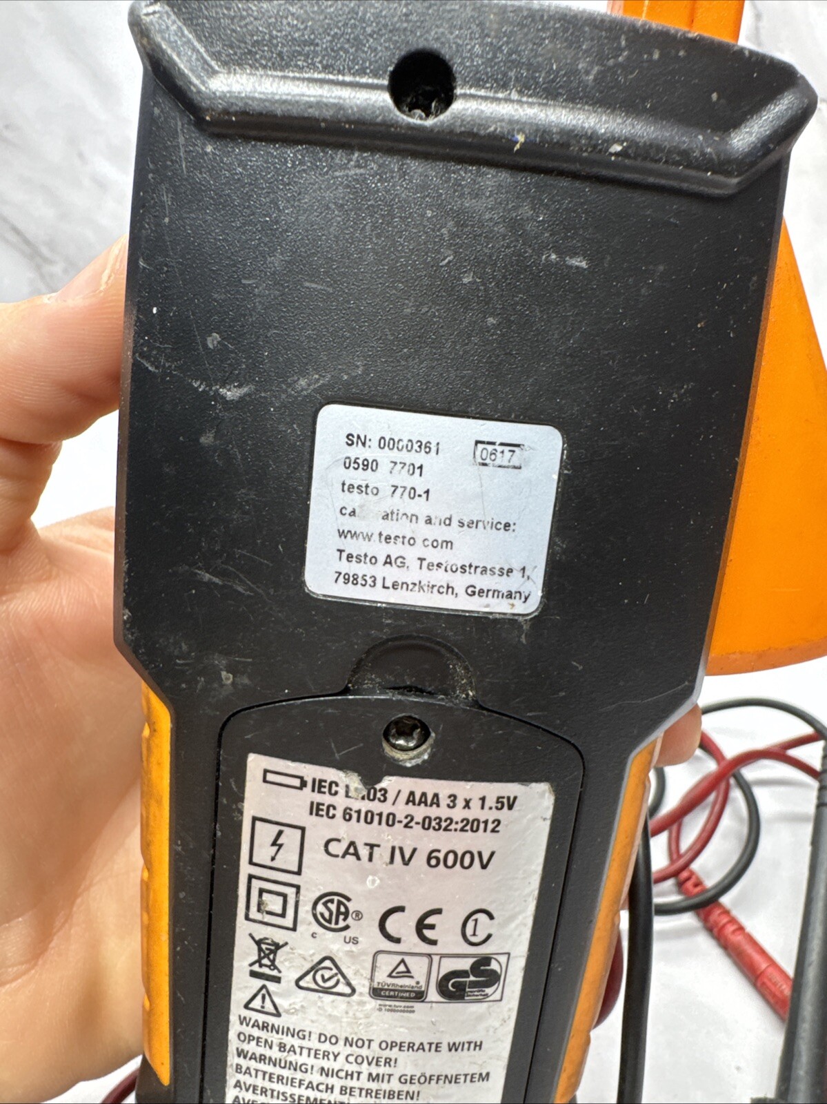 Clamp Meter Testo 770-1 For Maximum Fully Retractable Pincer. 4