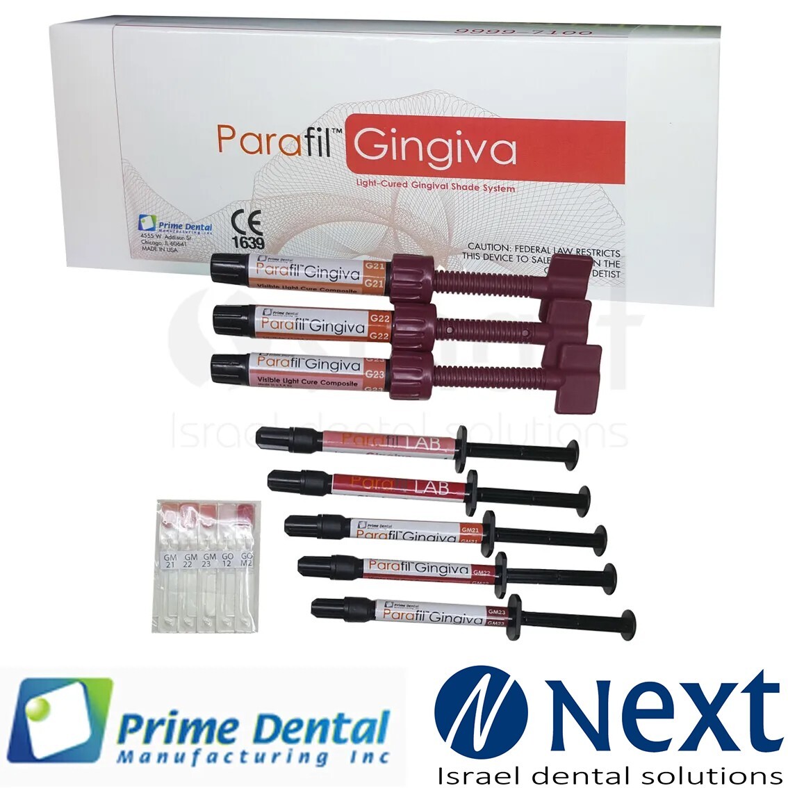 Dental Parafil composite gingiva gum shade kit LC pink tissue restoration stain