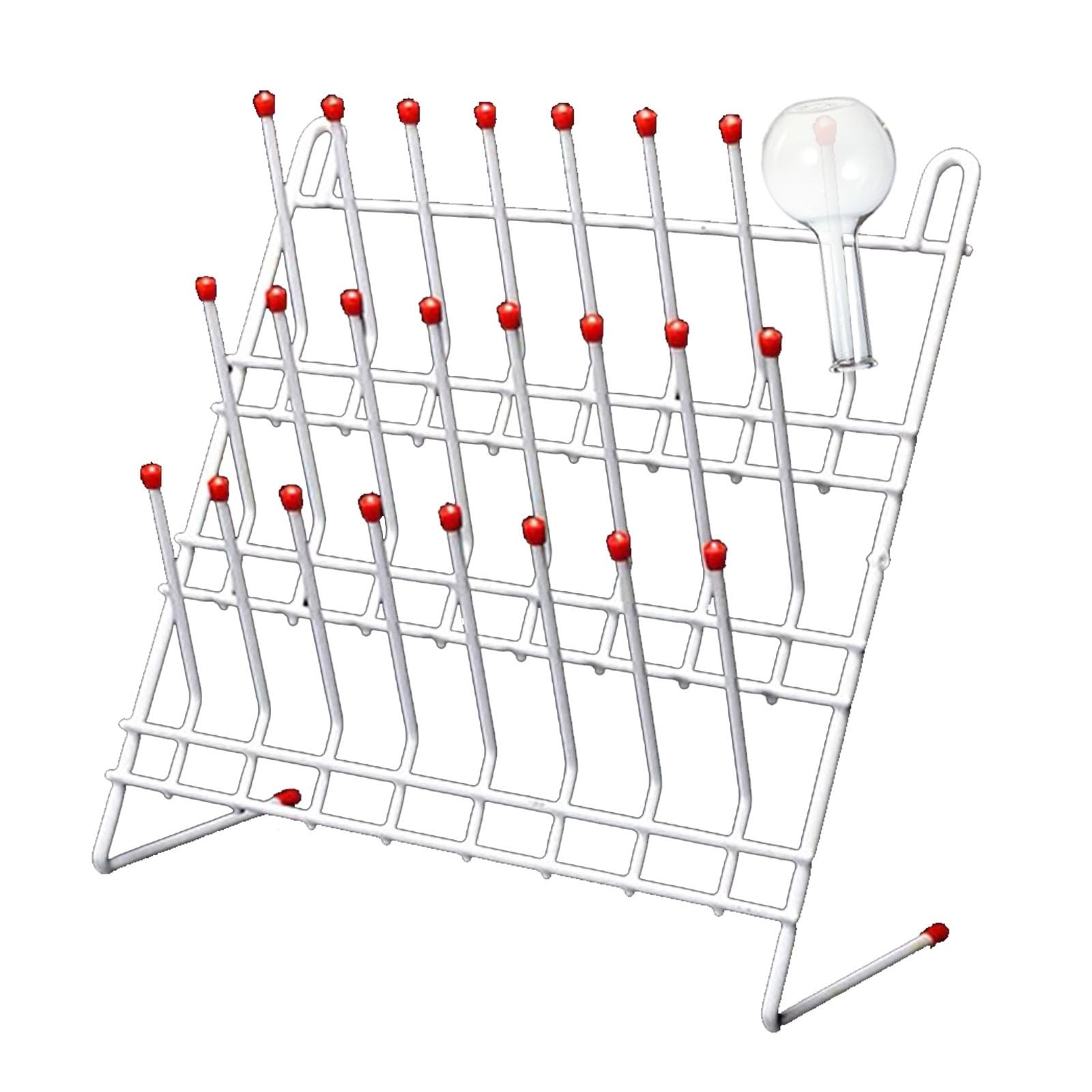 Lab Drying Rack 55 Pegs Steel Wire Glassware FreeStanding Tube Draining