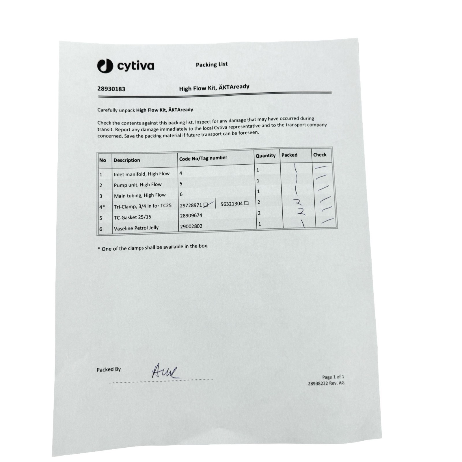 Cytiva 28-9301-83 High Flow Kit for ÄKTA Ready System – New – Exp 2027