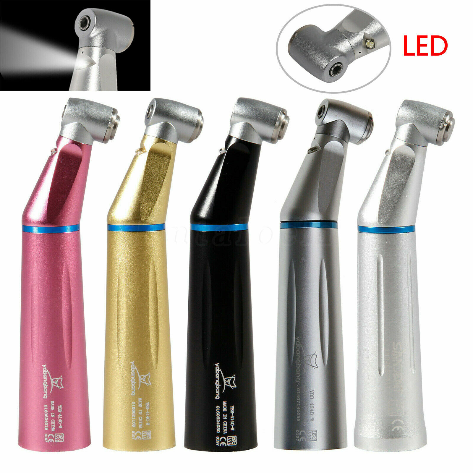 Dental LED Contra Angle Low Speed Handpiece E-generator 1:1 E-type Fit KaVo NSK