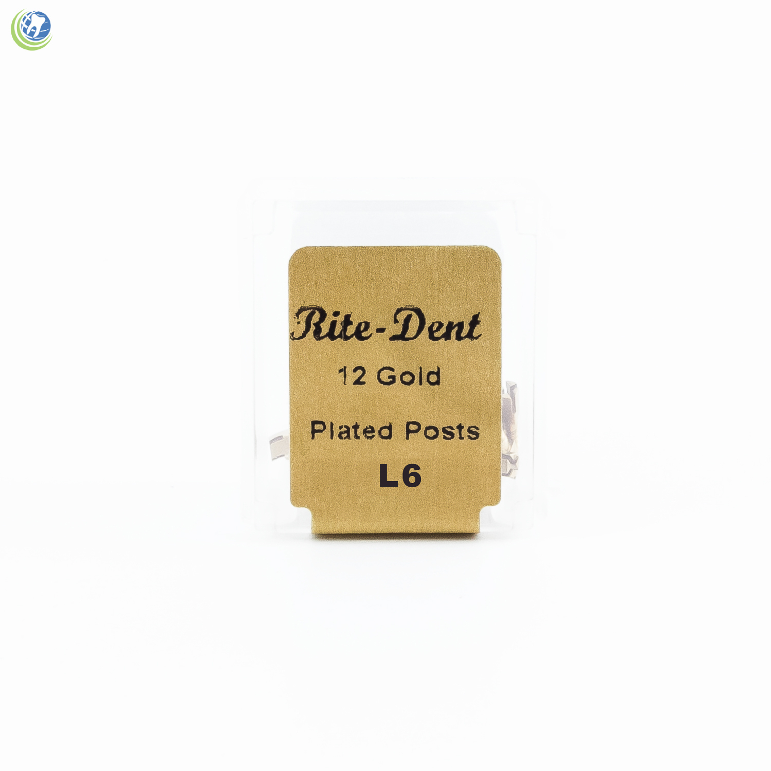 Dental Gold Plated Screw Posts Conical Cross Head Refill Size Large 6 L6 12/Box