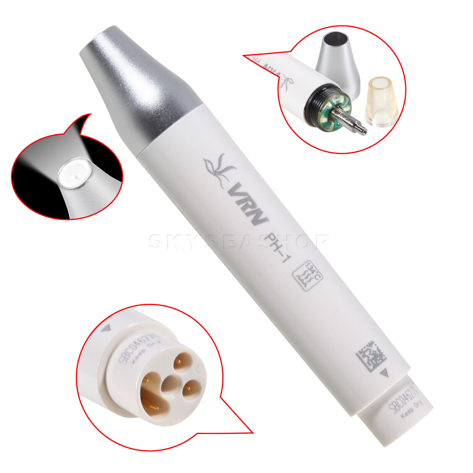 1-10 Dent Ultrasonic Piezo Scaler LED Handpiece PH-1 For WOODPECKER/EMS tips