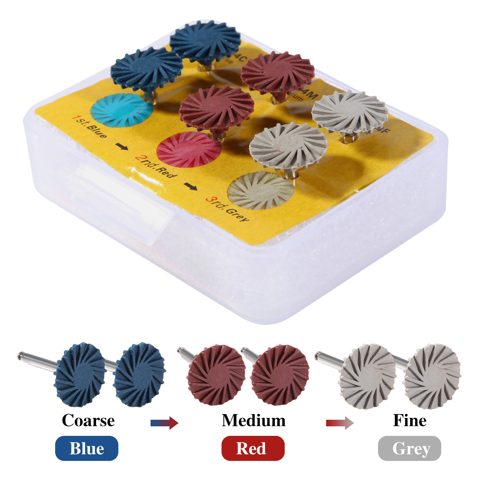 1-5Boxes Dental Polish Kit Composite Resin Polishing Disc Spiral Polish Wheel OR