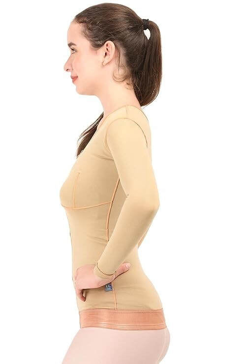 Post Liposuction HIGH Medical Compression Vest |Women| with sleeves BURN Support