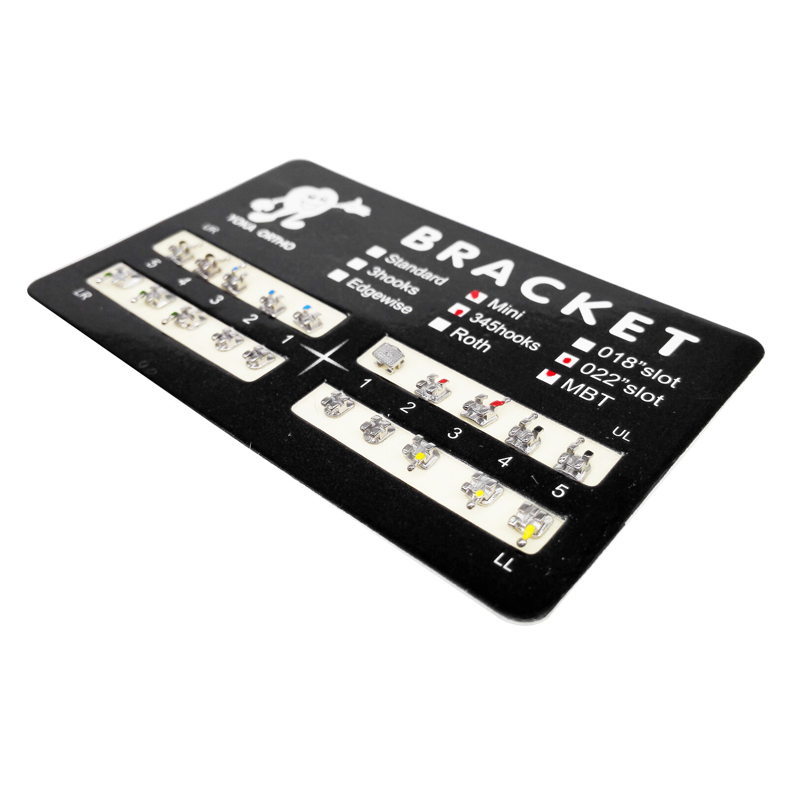 10Packs Dental Orthodontic Brackets Metal Braces Mini Roth Slot.022 Hooks 3-4-5