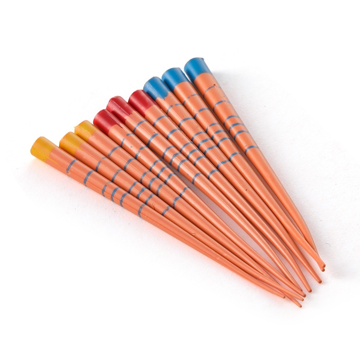 600Pcs Dental Gutta Percha Points Eododontics Obturating Points F1 F2 F3 & Scale
