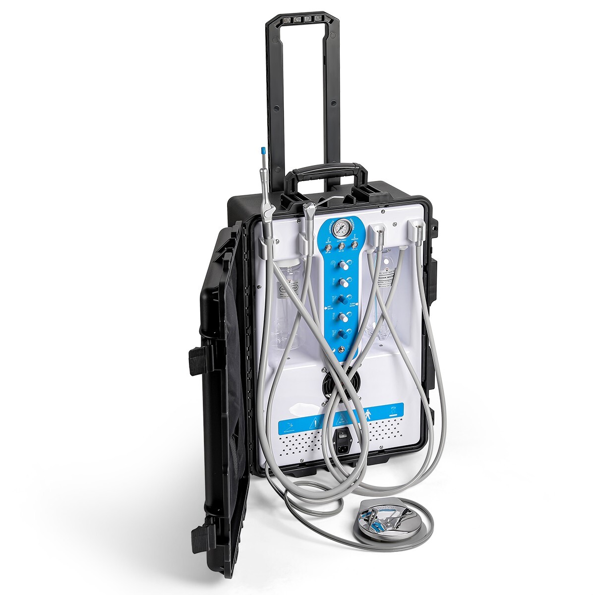 Dental Portable Mobile Delivery Unit Air Compressor Suction System Cart P204S