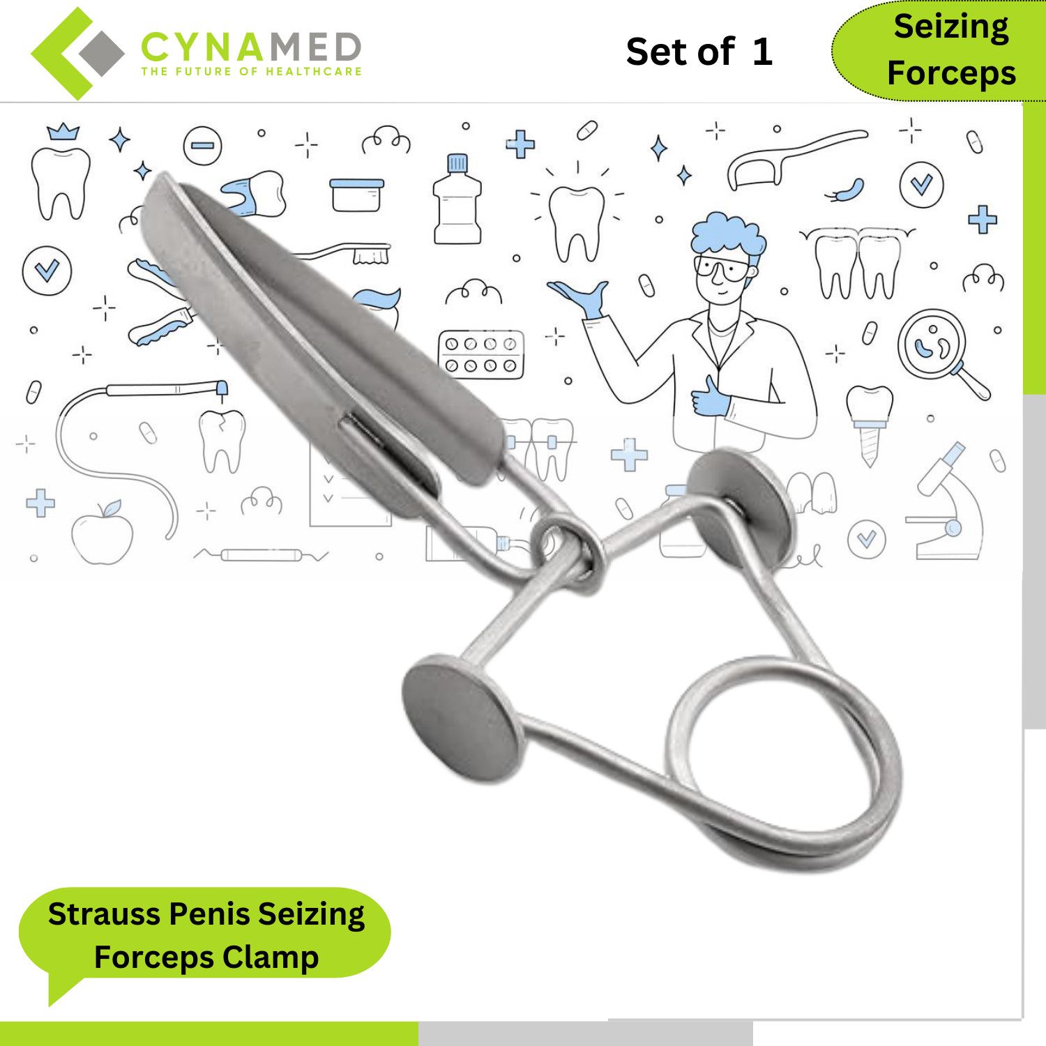 Strauss Penis Seizing Forceps Clamp Stockman Penile Clamp