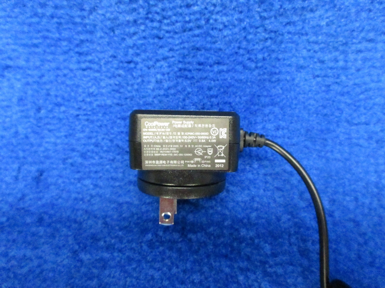 Thermo Scientific E1-ClipTip Pipette Charger Charging Cable US Plug # 12905600