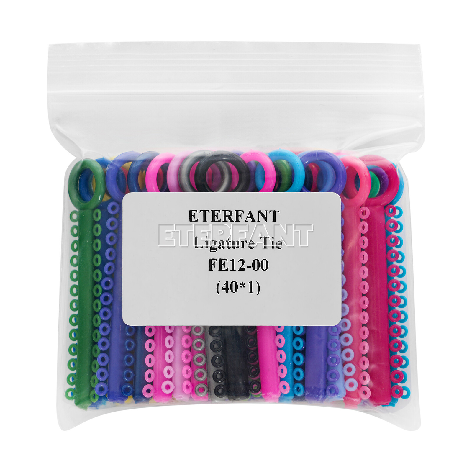 10xETERFANT Dental Ortho Elastic Ligature Ties Rubber Bands Brackets 1040PC/pack