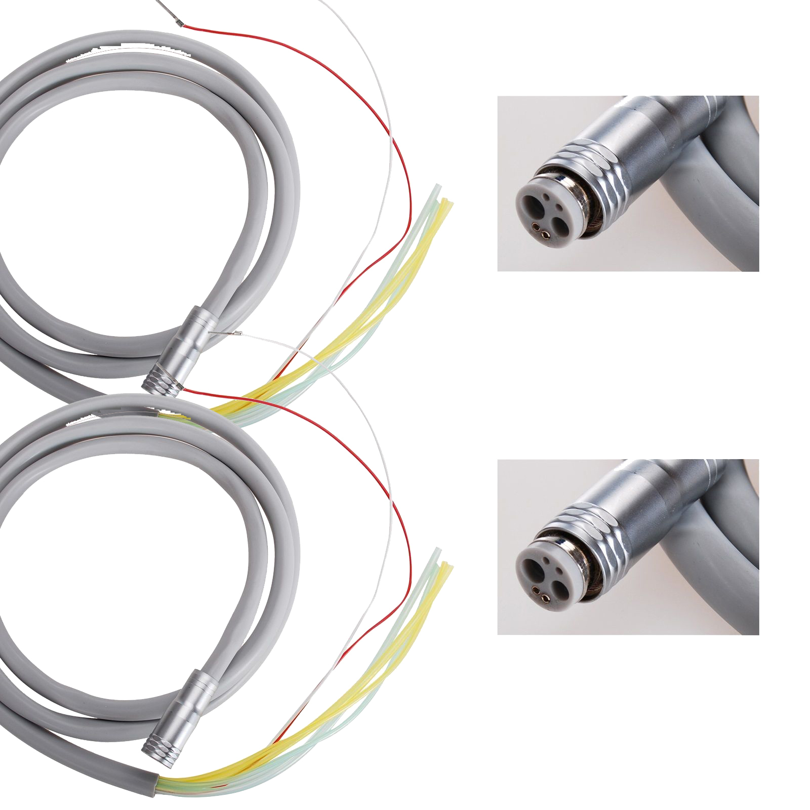 2PCS New Dental Silicone Tubing tube Cable 6 holes for Fiber Optic LED Handpiece