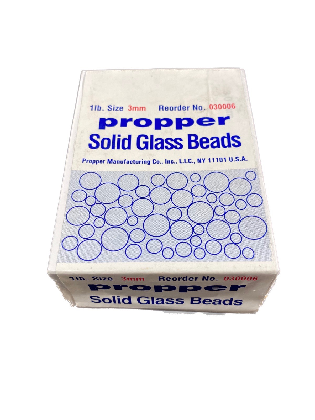 PROPPER Laboratory Borosilicate Solid Glass Beads 3mm O.D. 030006 1lb Pack