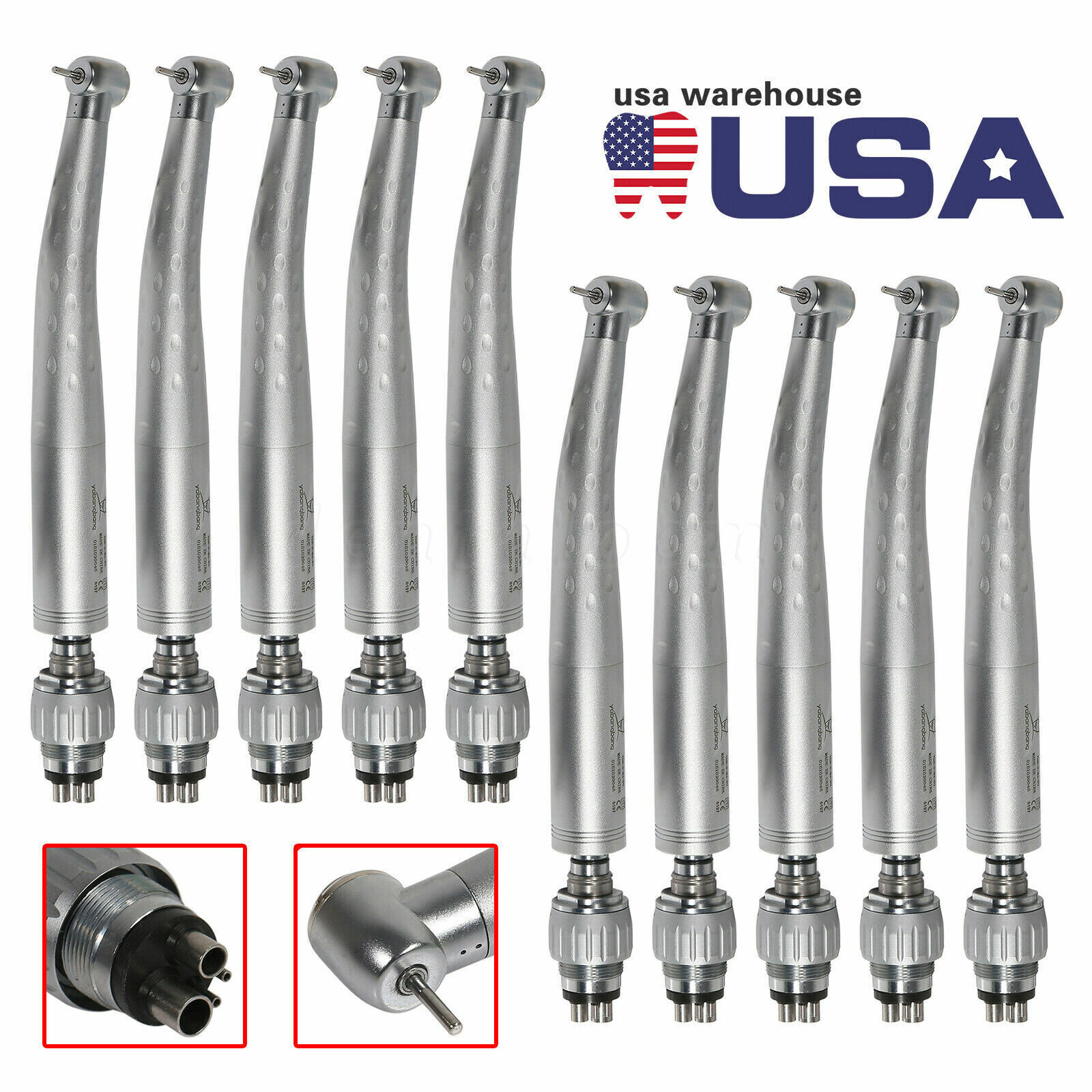 Dental High Speed Handpiece with 4 Hole Swivel Quick Coupler Coupling KaVo STYLE