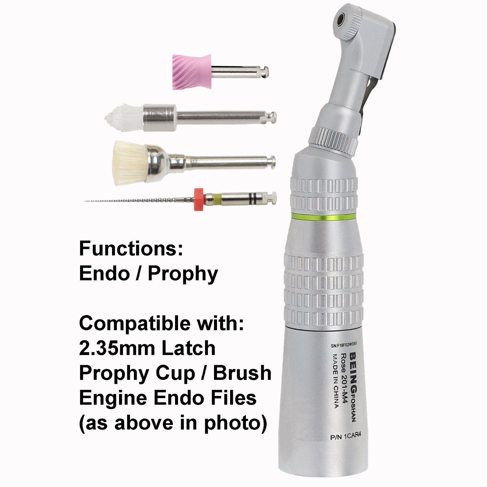BEING Low Speed Handpiece Dental Endo Contra Angle Implant Electric 20:1 4:1 NSK