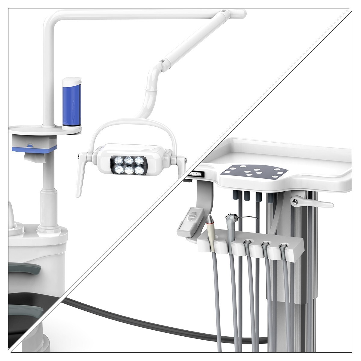 Unidad de silla dental Control de computadora /Unidad de entrega móvil Cart