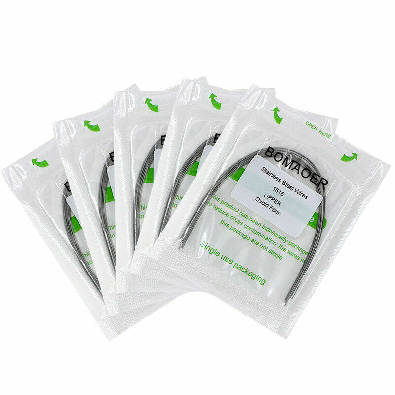 10-100×Dental Stainless Steel Rectangular Orthodontic Arch Wires 16×16 Upper