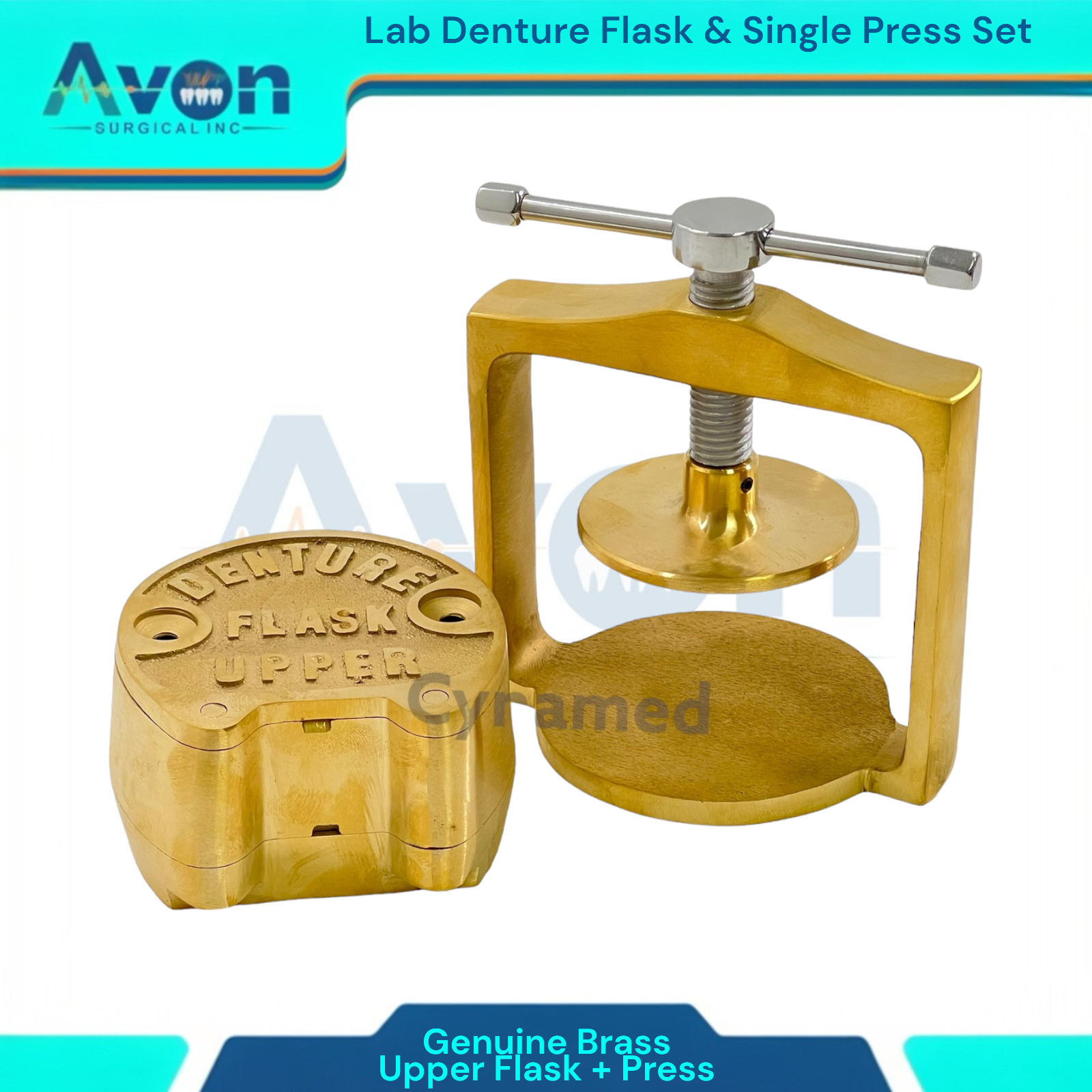 2 Pack | Single Denture Flask Press + Upper Flask – Lab Dental Partial Work