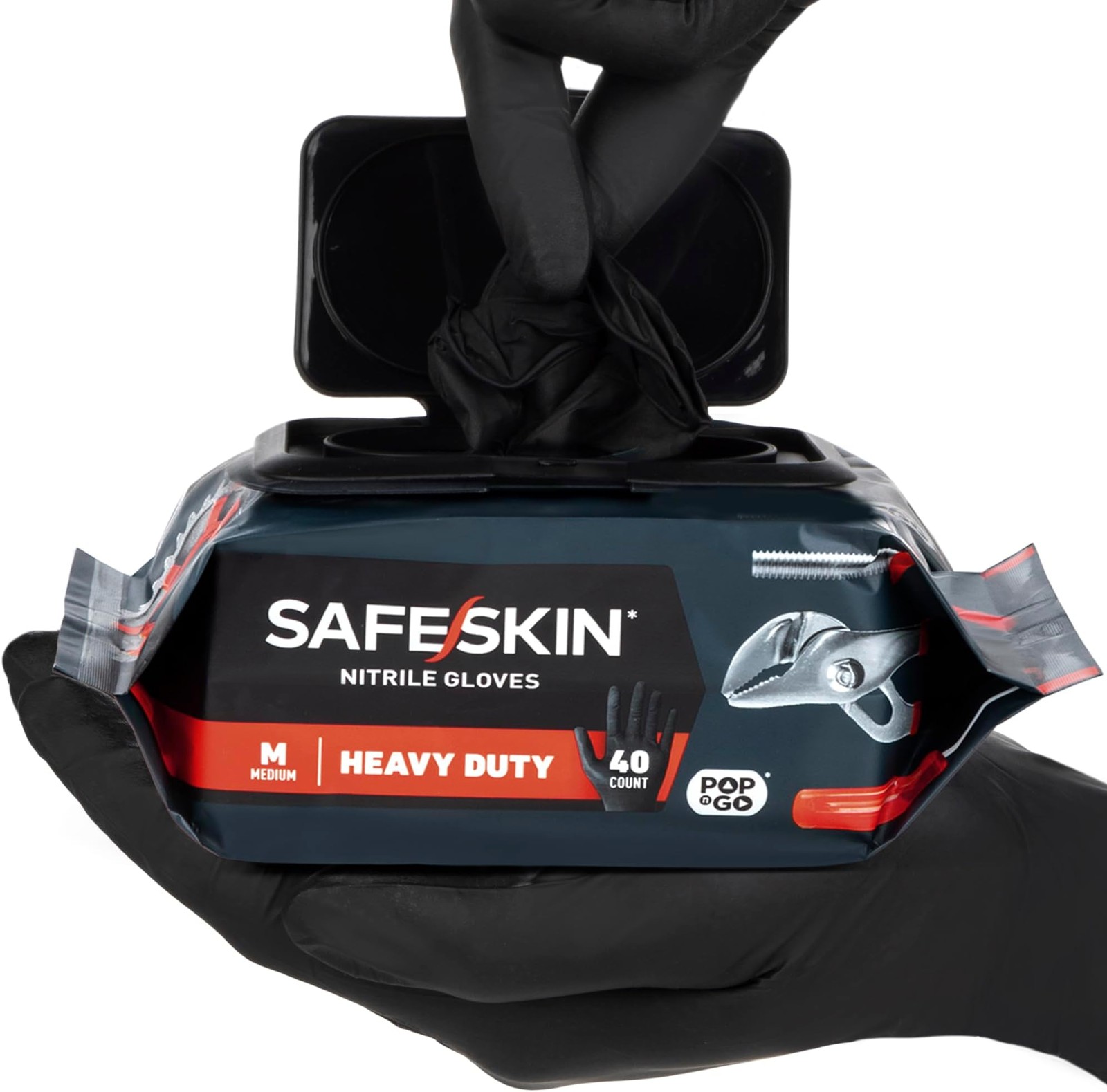 SAFESKIN Heavy Duty Nitrile Disposable Latex Free Gloves (40/160/1600 packs),…