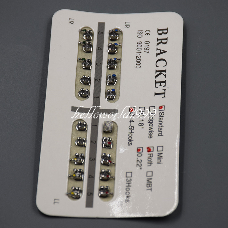 20 Pcs/Set Dental Orthodontic Standard Roth 0.22”Slot 345 Brackets Braces Metal
