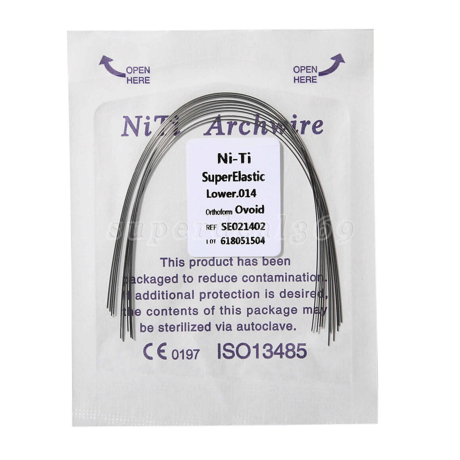 Arcos de Dental Ortodoncia Redondos Niti Arco de Alambre Su Arch Wire 10pcs/pk