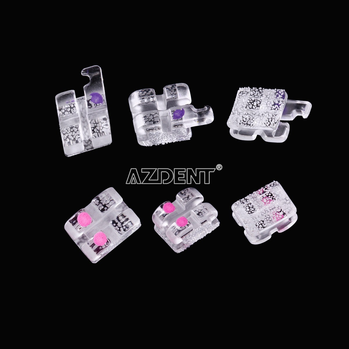3X Brackets de Ortodoncia Dental Mini Roth.022 Ganchos 3 Zafiro Monocristalino