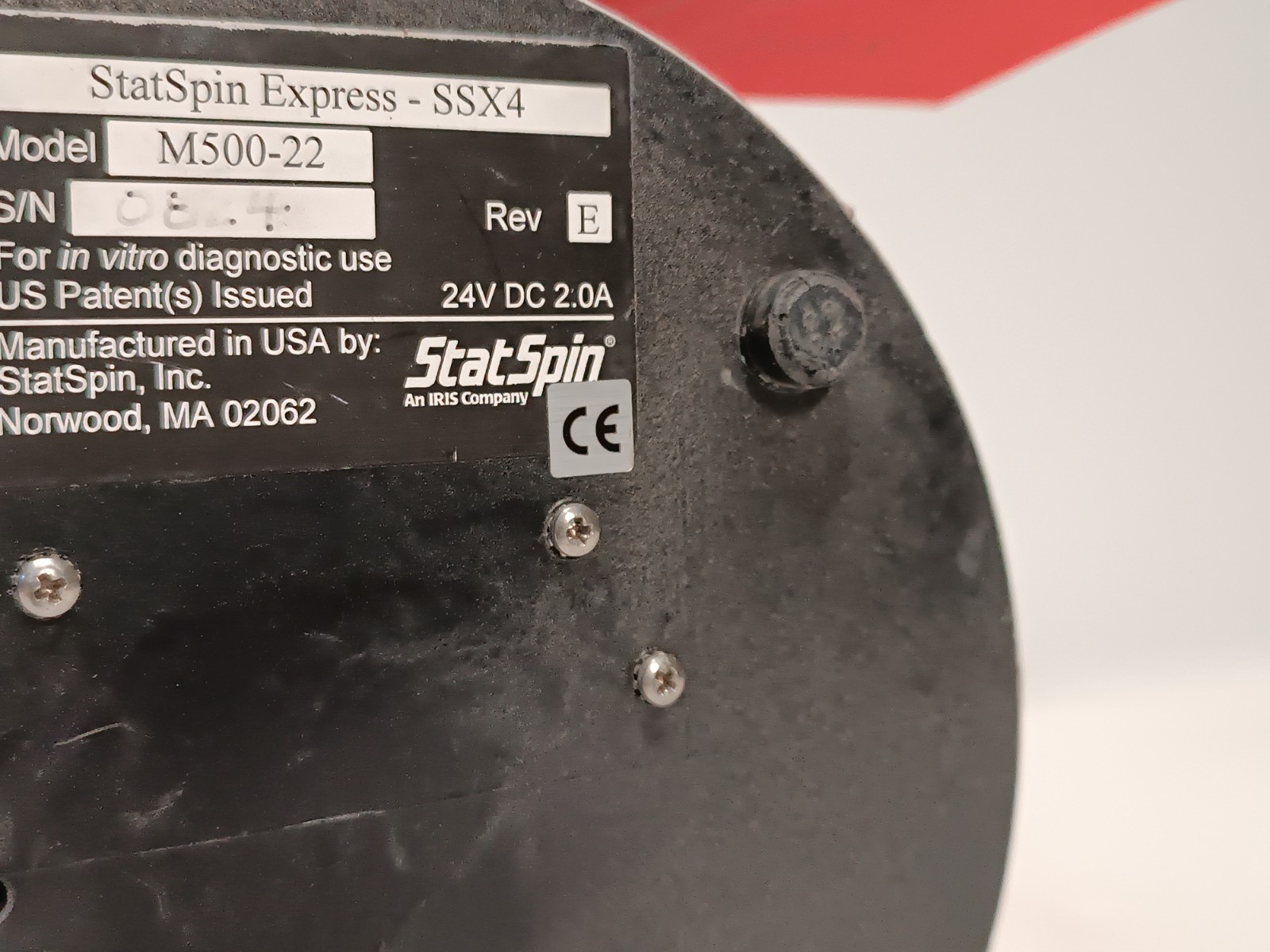 StatSpin SSX4 M500-22 Express Primary Tube Centrifuge 24V DC parts/repair as is