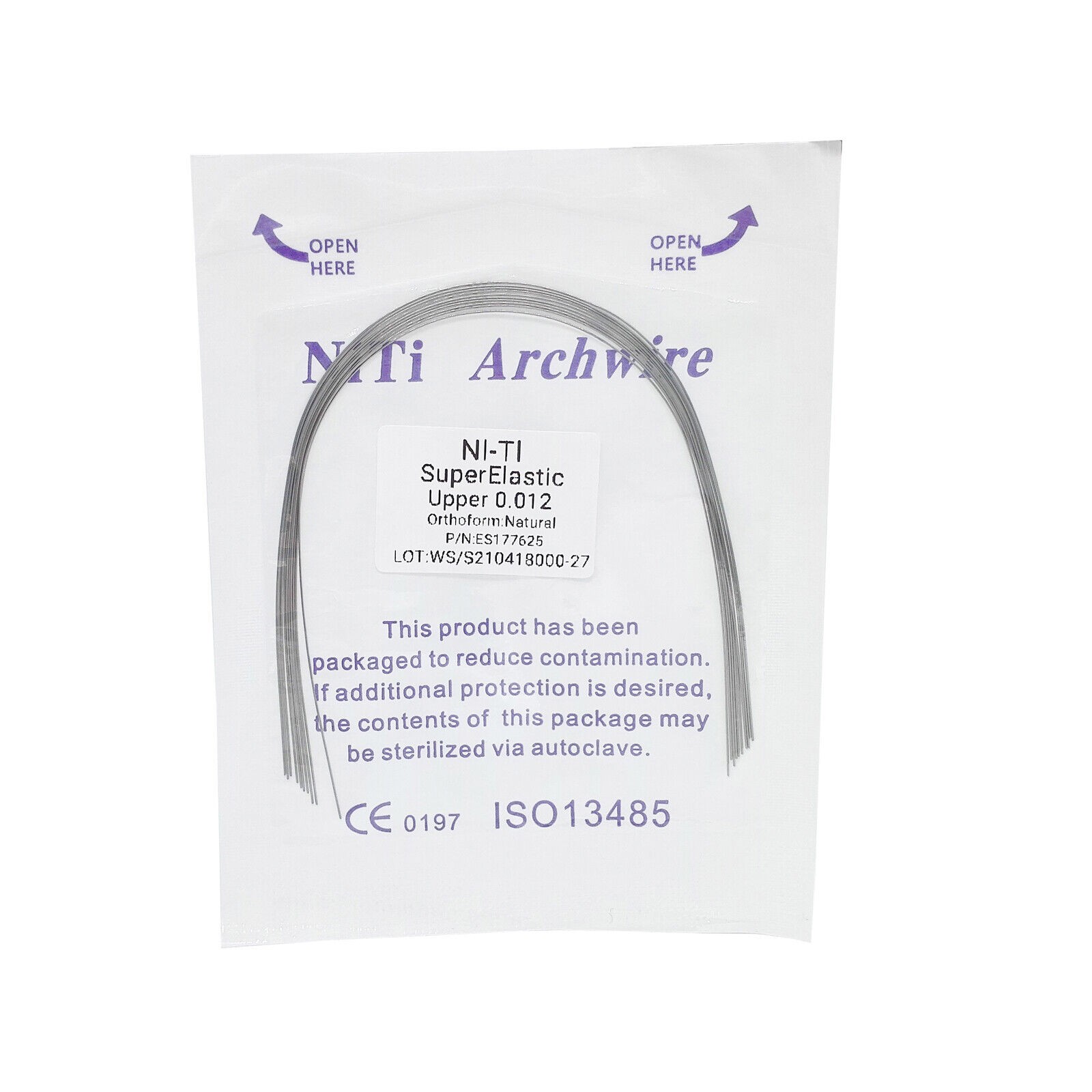 MacDent Dental Orthodontic Braces Bracket Mini Roth.022 Hook345 Arch Wire Nature