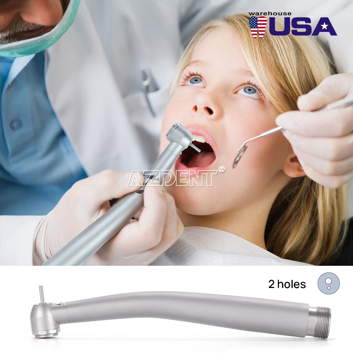Dental E-generator LED High Speed Ceramic Torque Head Handpiece 2Hole /4Hole