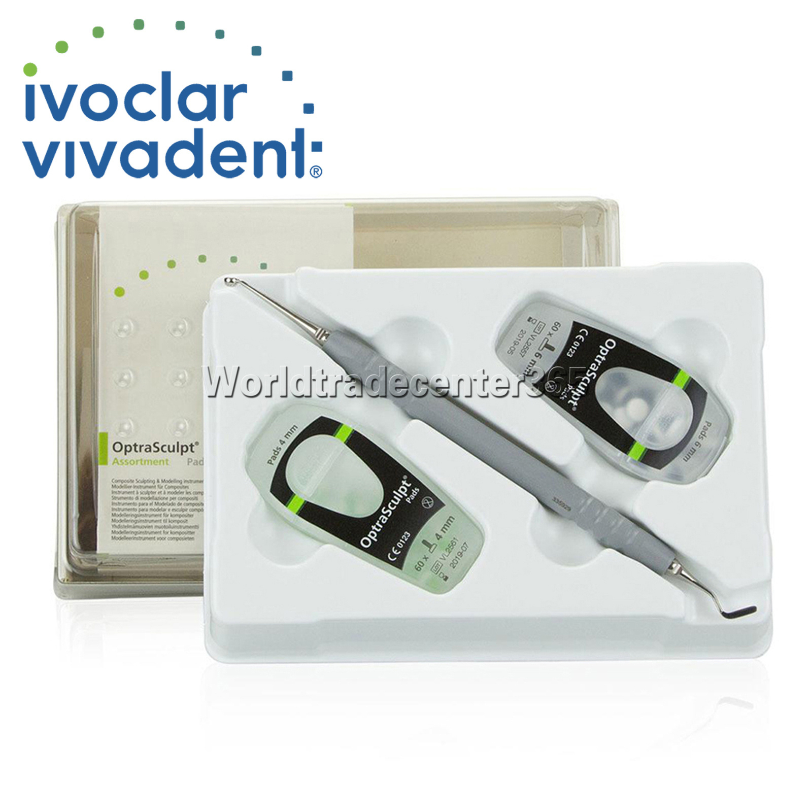 1set Dental Composite Resin Fill Handle Spatula Foam Veneer OptraSculpt Pads Kit