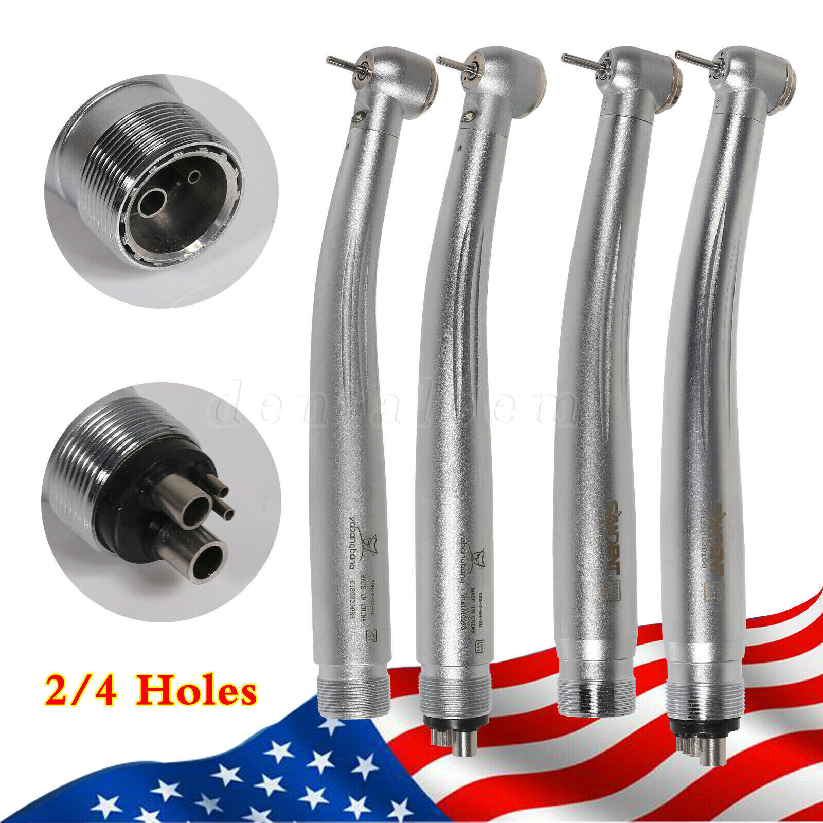NSK Style Dental (Fiber Optic LED E-generator) High Speed Handpiece 2/4 Holes US