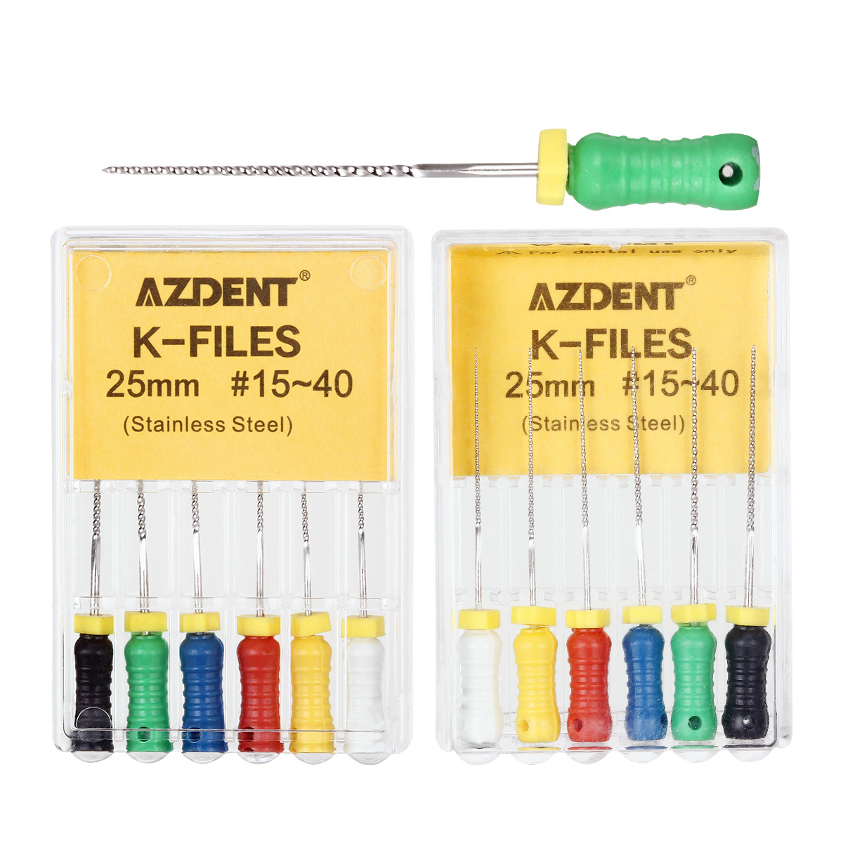 Dental Endodontic Hand Use K-Files Stainless Steel 21mm 25mm 6Pcs/box AZDENT