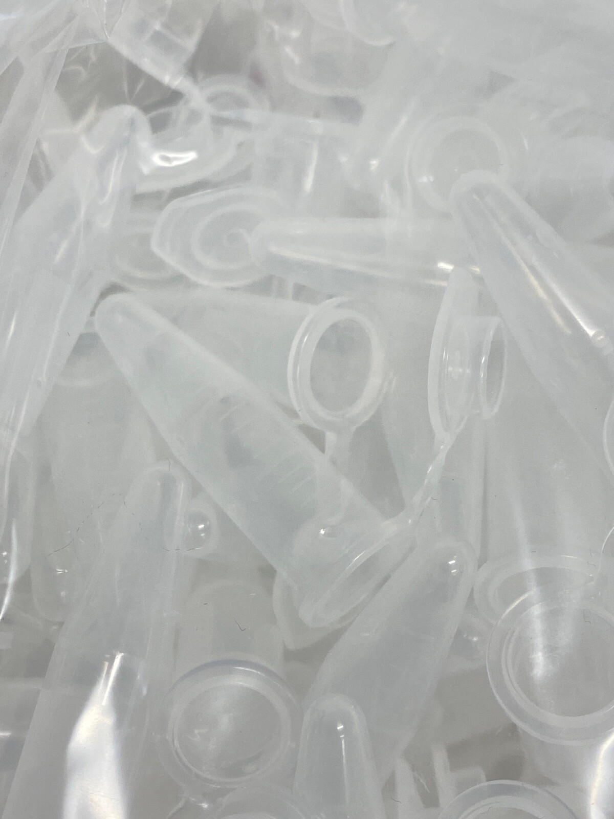 Mixed Lot of 0.5mL 1.5mL Plastic Centrifuge Tubes and 3mL Plastic Test Tubes