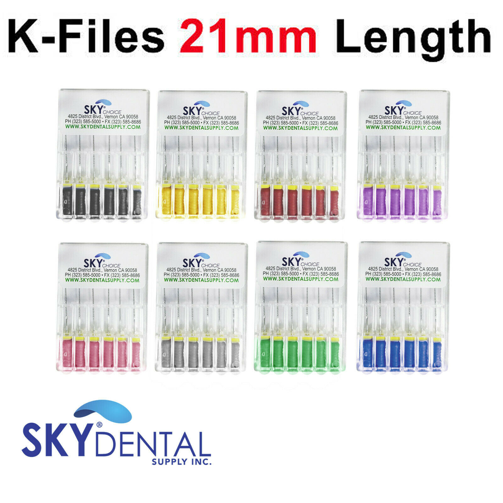 K Files DENTAL K-FILES ENDODONTIC FILE 21 mm LENGTH SIZE 6 8 10 15 20 25 30 35