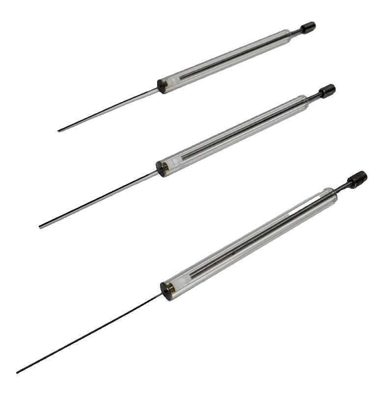 Lot of 3 x 0.5ml 500µL Glass Syringes w/ Plungers for Gas Chromatography GC