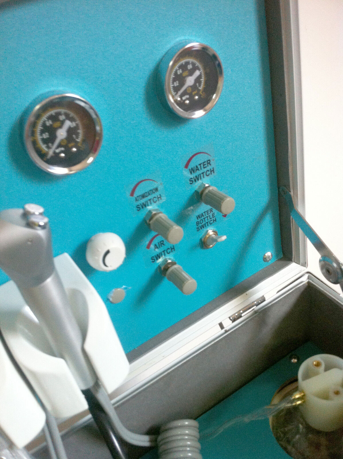 Dental Portable Mobile Delivery Unit Suction Rolling Case 4H Compressor /Chair