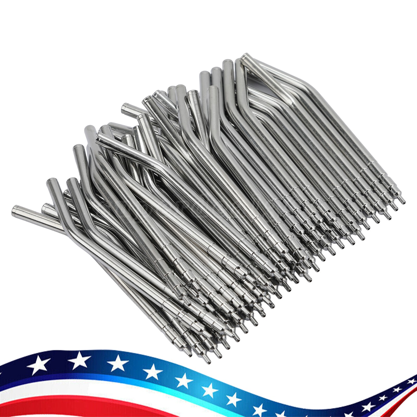 50x Dental Air Water Syringe Spray Nozzles 3-in-1 Alloy Tubes Tips Three Way ns