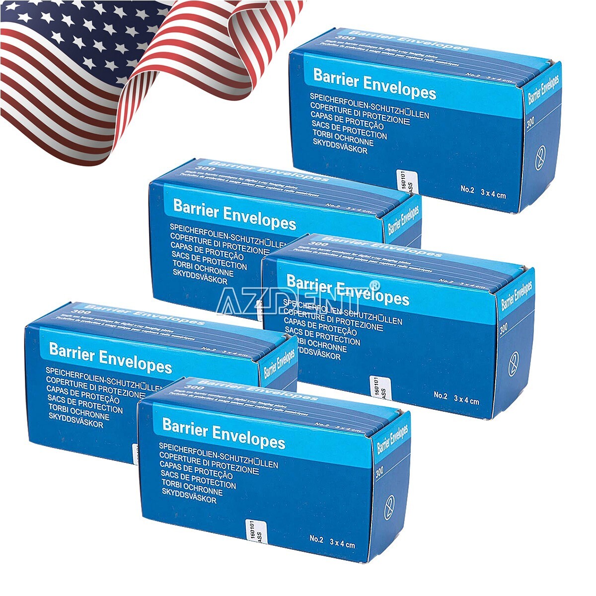 3000PCS Size 2 Dental Digital X-Ray ScanX Barrier Envelopes for Phosphor Plate
