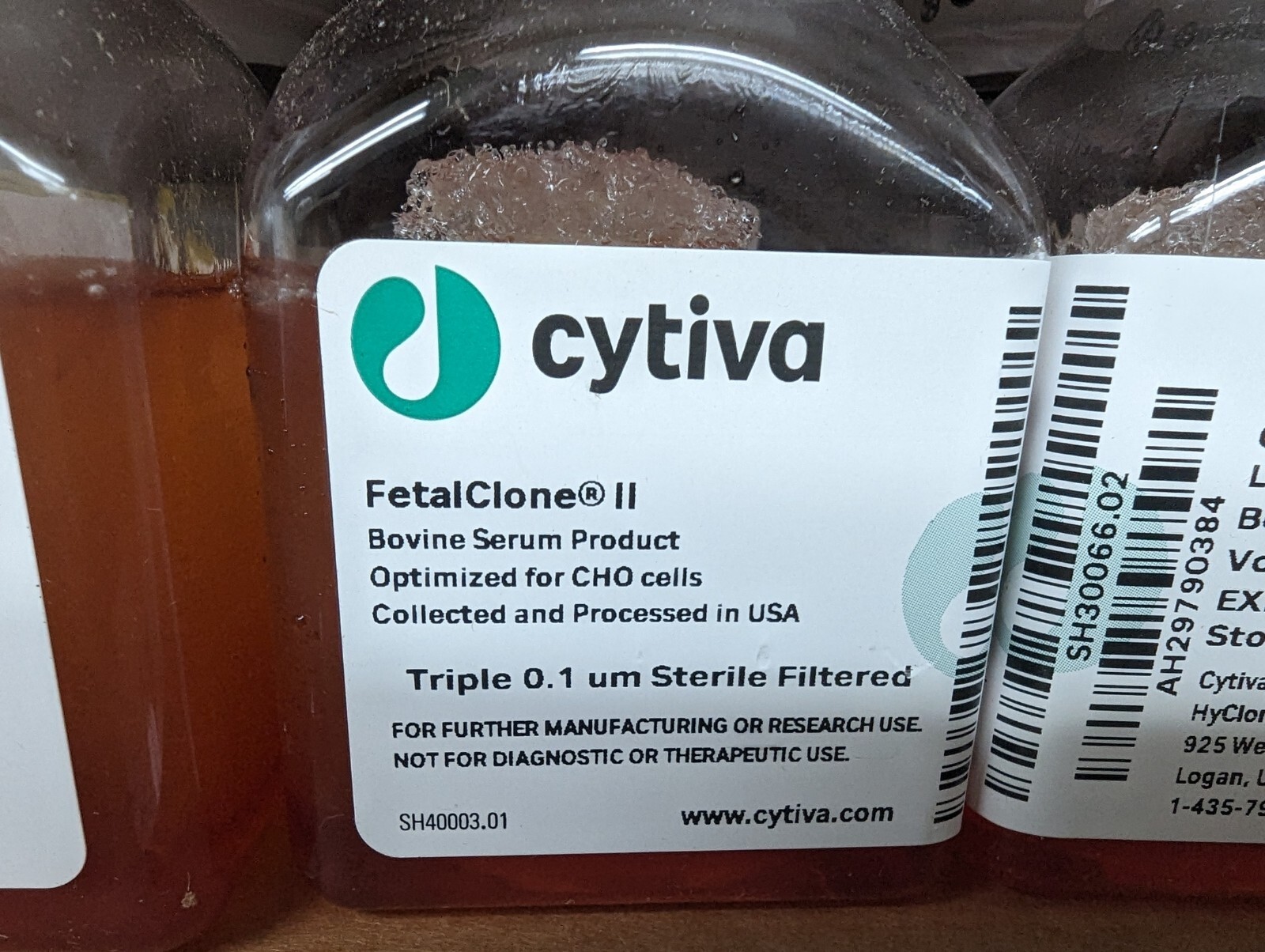 Exp 2027 Cytiva / Hyclone 100 ml fetal bovine serum, US origin, FBS