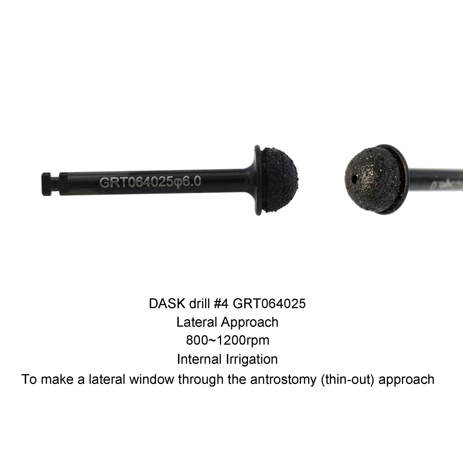 Dental Advanced Sinus Lift Drill DASK Diamond Burs Internally Irrigated