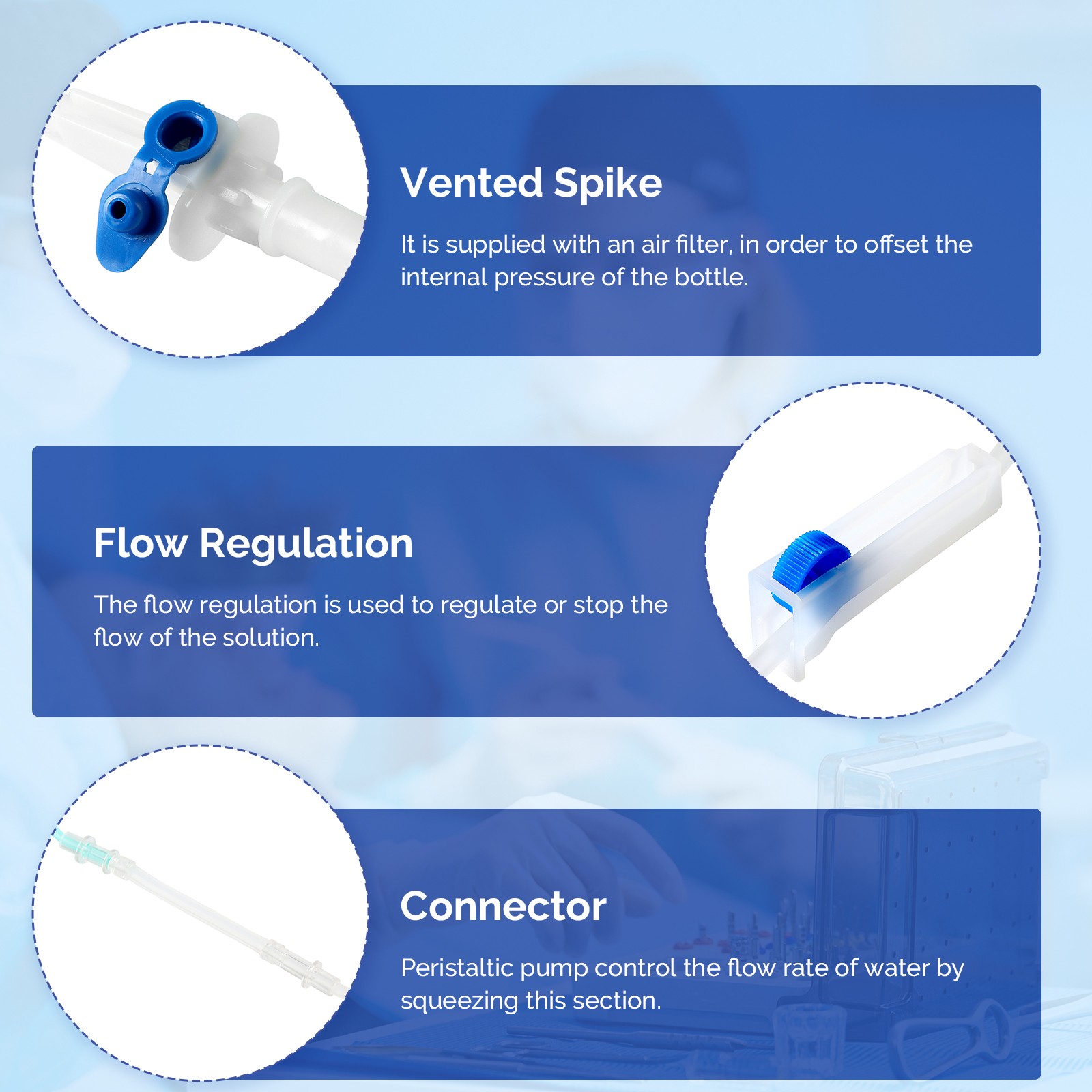 Dental Implant Irrigation Tube Tubing Fit for WH/NSK/Woodpecker Surgery Motors