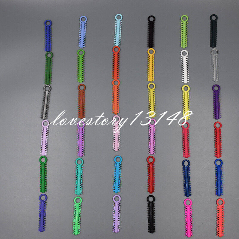1040Pcs Dental Orthodontic Elastic Braces Rubber Ligature Tie 37 Color to Choose